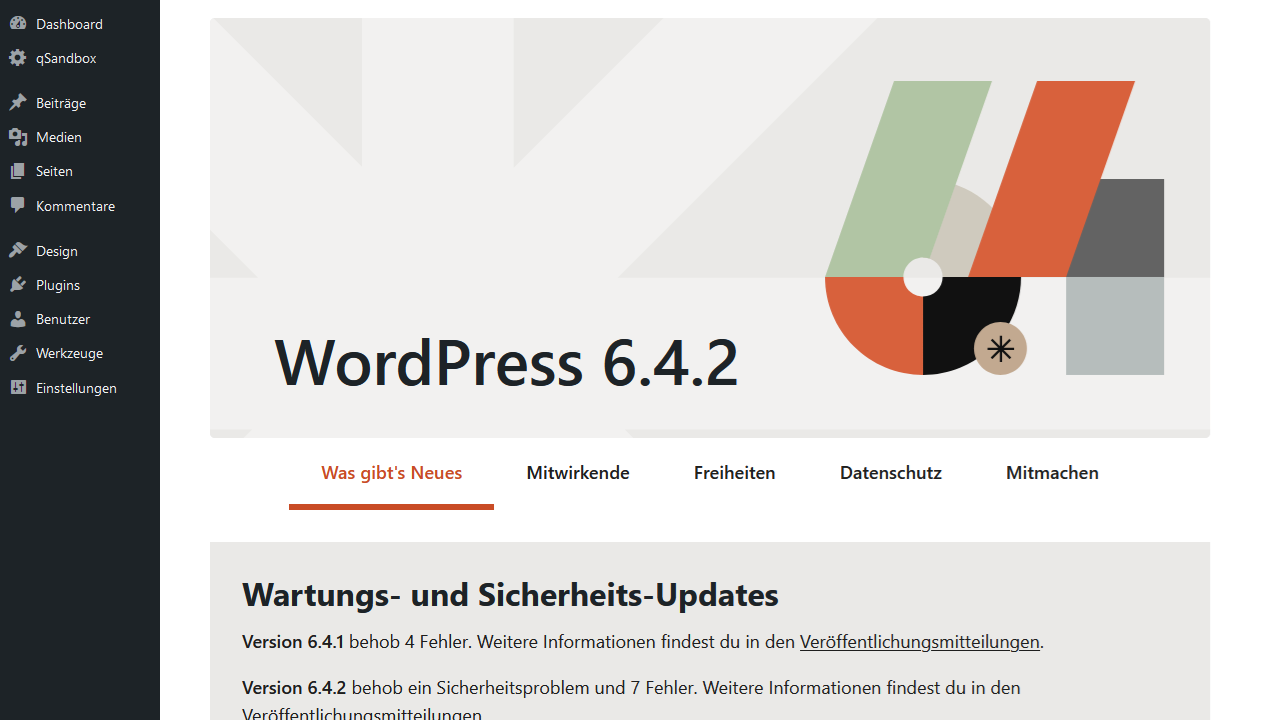 WordPress Aktualisierung