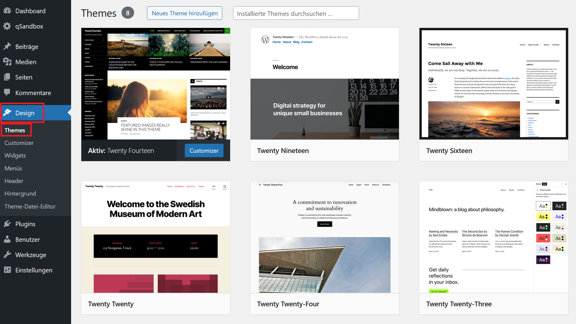 WordPress Theme Installieren