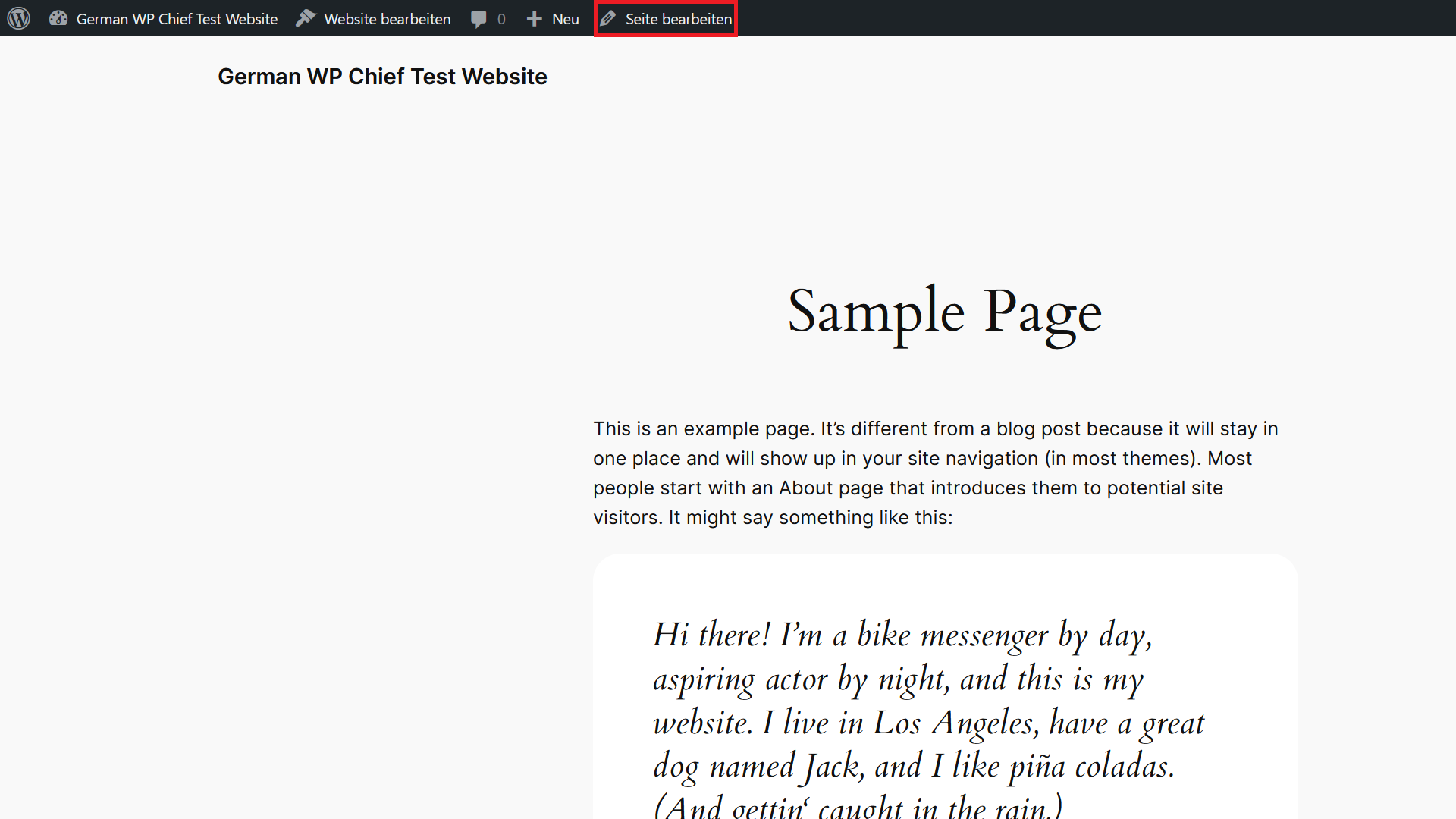 Seite in WordPress Bearbeiten