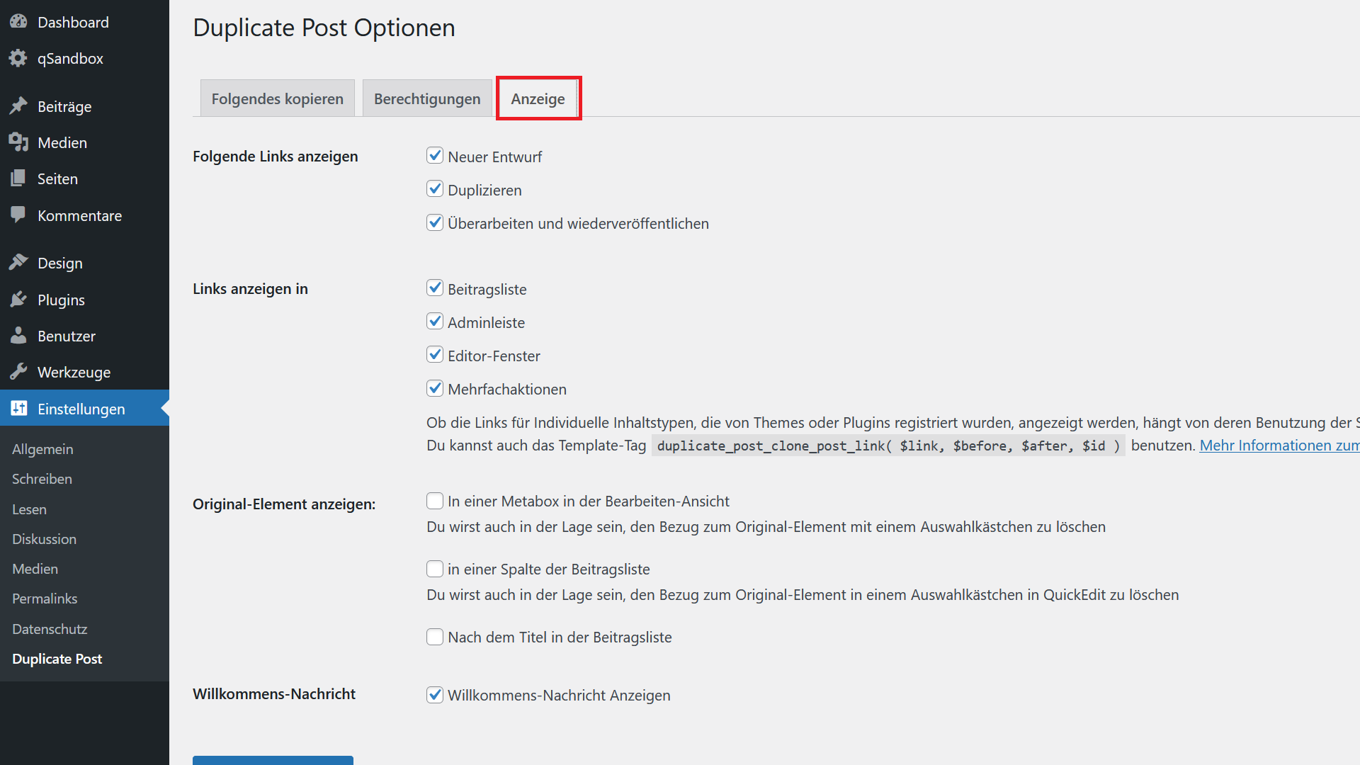 WordPress Beiträge Duplizieren