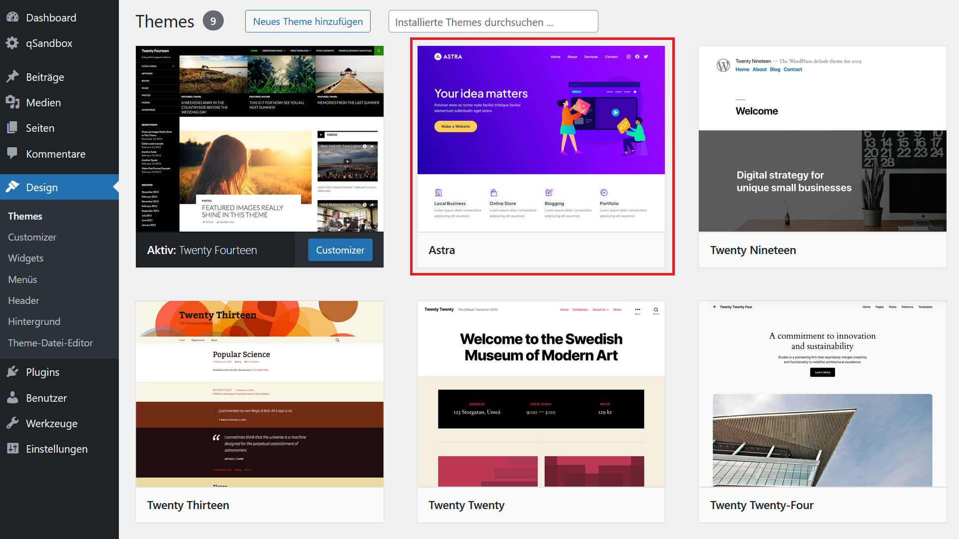 Gekauftes WordPress Theme Installieren