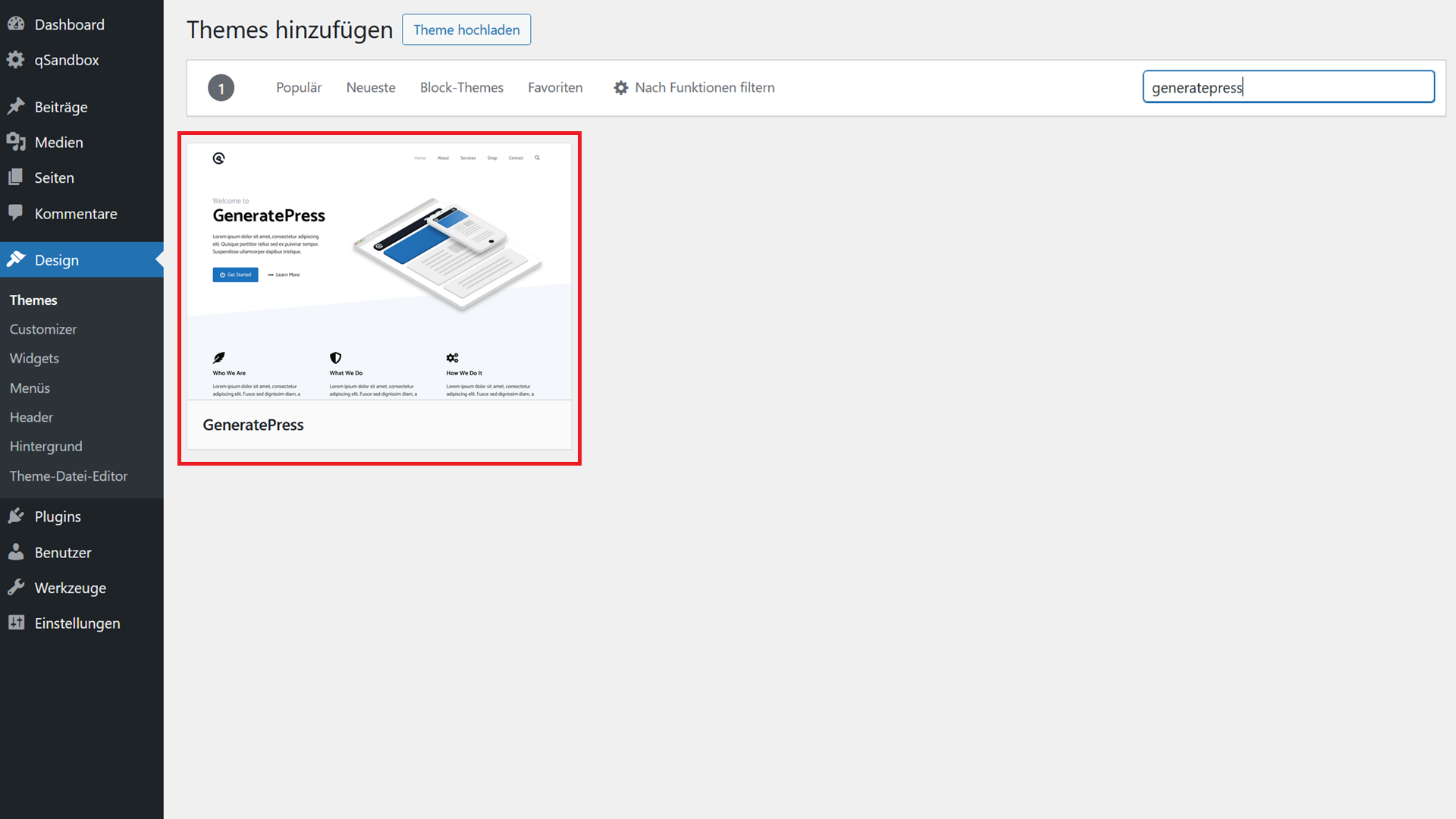 Kostenloses WordPress Theme Installieren